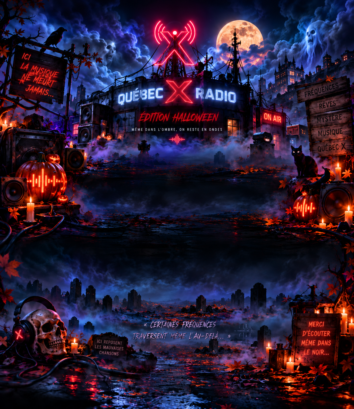 Décor Québec X Radio — Édition Halloween 2026